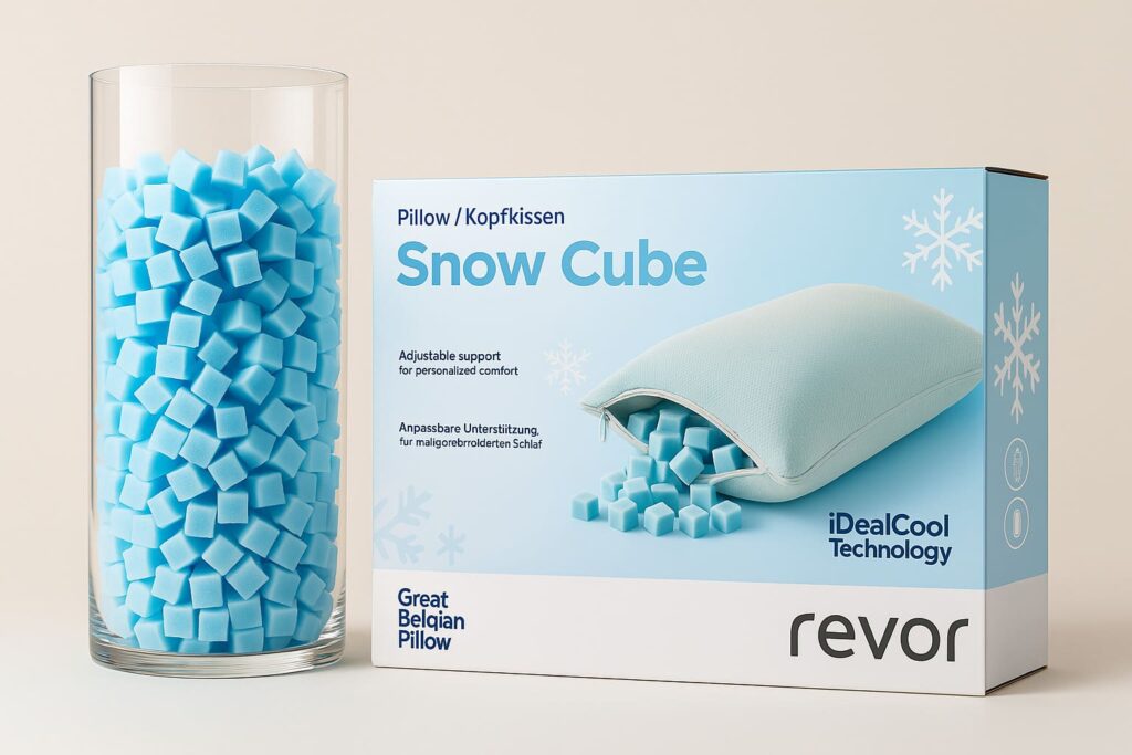Almohada Snow Cube packaging
