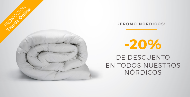 Promoción en la tienda online de Ensueños, 20% descuento en nórdicos