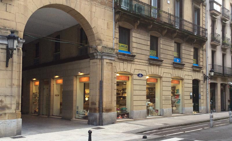 Exterior de la tienda ENSUEÑOS San Sebastián
